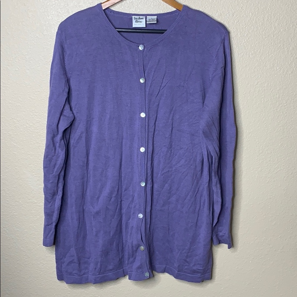 In due time maternity button up cardigan